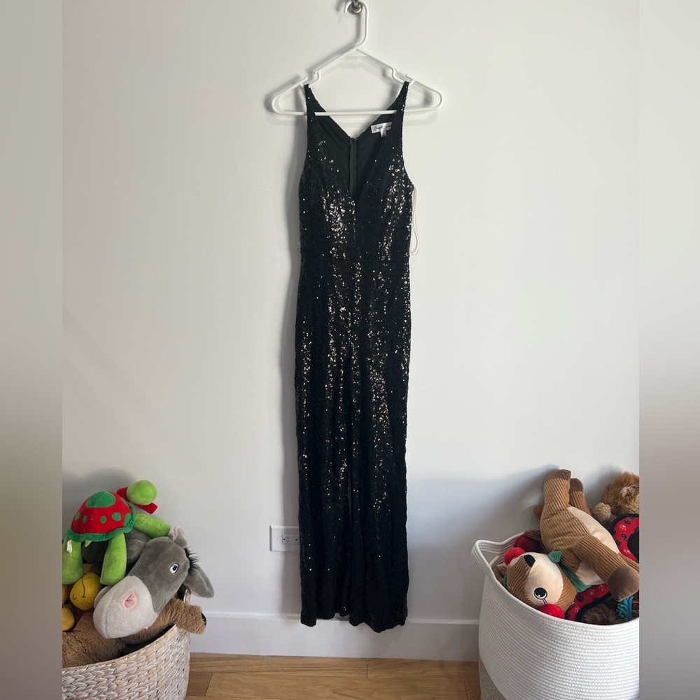 Black Sequin Jumpsuit